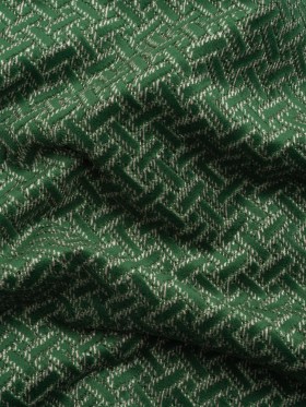 Chenille Jacquard – Bottle Green Geometric Basketweave – British Imported Chenille Jacquard – Bottle Green Geometric Basketweave – British Imported