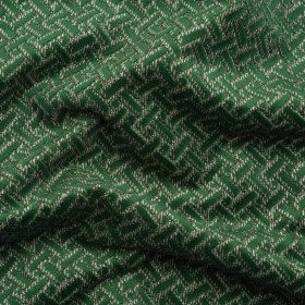 Chenille Jacquard – Bottle Green Geometric Basketweave – British Imported Chenille Jacquard – Bottle Green Geometric Basketweave – British Imported