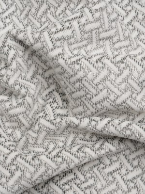 Chenille Jacquard – Steel Geometric Basketweave – British Imported Chenille Jacquard – Steel Geometric Basketweave – British Imported