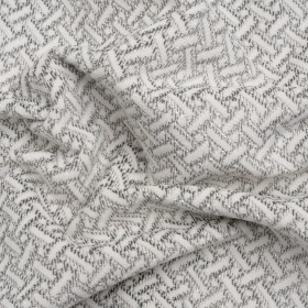Chenille Jacquard – Steel Geometric Basketweave – British Imported Chenille Jacquard – Steel Geometric Basketweave – British Imported