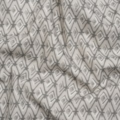 Slubbed Cotton Canvas Print – Silver Diamonds – British Imported Slubbed Cotton Canvas Print – Silver Diamonds – British Imported