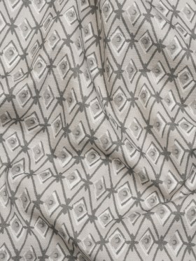 Slubbed Cotton Canvas Print – Silver Diamonds – British Imported Slubbed Cotton Canvas Print – Silver Diamonds – British Imported