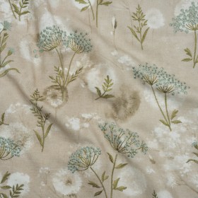 Cotton Canvas Print with Floral Embroidery – Opal Tie Dye Spots – British Imported Cotton Canvas Print with Floral Embroidery – Opal Tie Dye Spots – British Imported