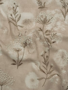 Cotton Canvas Print with Floral Embroidery – Oyster Tie Dye Spots – British Imported Cotton Canvas Print with Floral Embroidery – Oyster Tie Dye Spots – British Imported