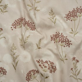Cotton Canvas Print with Floral Embroidery – Vintage Tie Dye Spots – British Imported Cotton Canvas Print with Floral Embroidery – Vintage Tie Dye Spots – British Imported