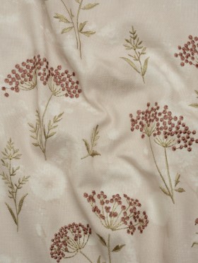 Cotton Canvas Print with Floral Embroidery – Vintage Tie Dye Spots – British Imported Cotton Canvas Print with Floral Embroidery – Vintage Tie Dye Spots – British Imported