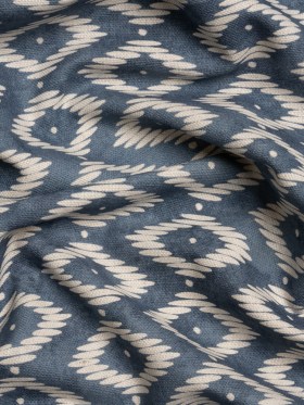Cotton and Linen Canvas Print – Steel Diamonds and Dots – British Imported Cotton and Linen Canvas Print – Steel Diamonds and Dots – British Imported