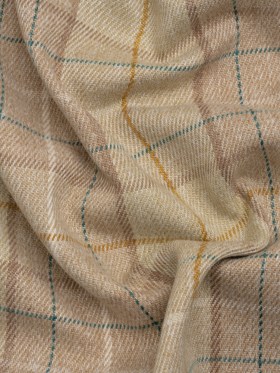 Drapery Twill – Natural Plaid – British Imported Drapery Twill – Natural Plaid – British Imported