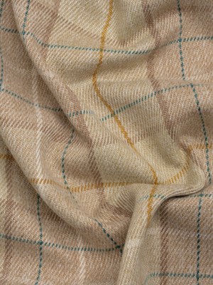 Drapery Twill – Natural Plaid – British Imported Drapery Twill – Natural Plaid – British Imported