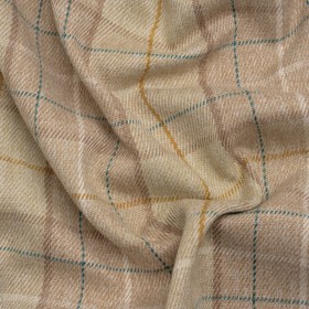 Drapery Twill – Natural Plaid – British Imported Drapery Twill – Natural Plaid – British Imported