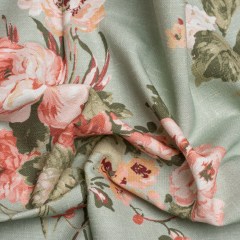 Brushed Cotton Canvas Print – Sage Elegant Floral – British Imported Brushed Cotton Canvas Print – Sage Elegant Floral – British Imported