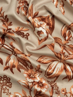Polyester Microvelvet Print – Ember Floral – British Imported Polyester Microvelvet Print – Ember Floral – British Imported