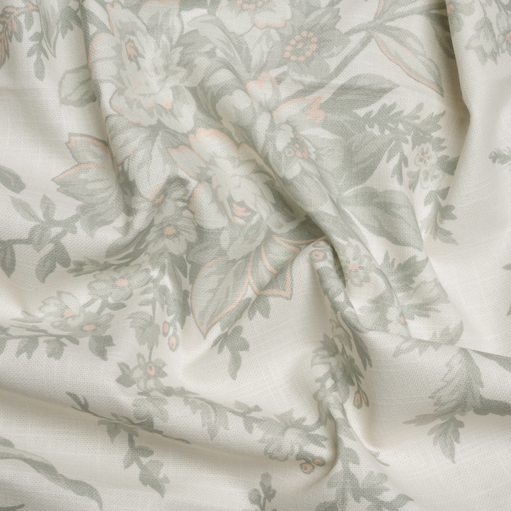 Cotton Canvas Print – Amber Floral Bouquets – British Imported Cotton Canvas Print – Amber Floral Bouquets – British Imported