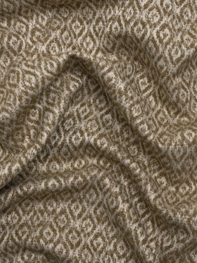 Recycled Polyester and Cotton Drapery Jacquard – Brass Diamond Ogees – British Imported Recycled Polyester and Cotton Drapery Jacquard – Brass Diamond Ogees – British Imported