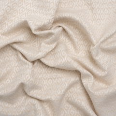 Recycled Polyester and Cotton Drapery Jacquard – Ivory Diamond Ogees – British Imported Recycled Polyester and Cotton Drapery Jacquard – Ivory Diamond Ogees – British Imported