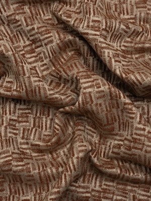 Recycled Polyester and Cotton Drapery Jacquard – Ginger Little Lines – British Imported Recycled Polyester and Cotton Drapery Jacquard – Ginger Little Lines – British Imported