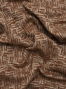 Recycled Polyester and Cotton Drapery Jacquard – Ginger Little Lines – British Imported Recycled Polyester and Cotton Drapery Jacquard – Ginger Little Lines – British Imported