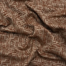 Recycled Polyester and Cotton Drapery Jacquard – Ginger Little Lines – British Imported Recycled Polyester and Cotton Drapery Jacquard – Ginger Little Lines – British Imported