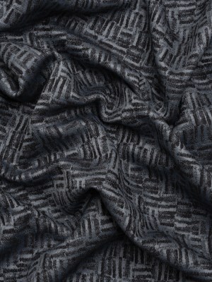 Recycled Polyester and Cotton Drapery Jacquard – Ink Little Lines – British Imported Recycled Polyester and Cotton Drapery Jacquard – Ink Little Lines – British Imported