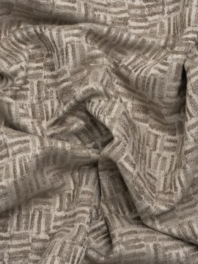 Recycled Polyester and Cotton Drapery Jacquard – Porcini Little Lines – British Imported Recycled Polyester and Cotton Drapery Jacquard – Porcini Little Lines – British Imported