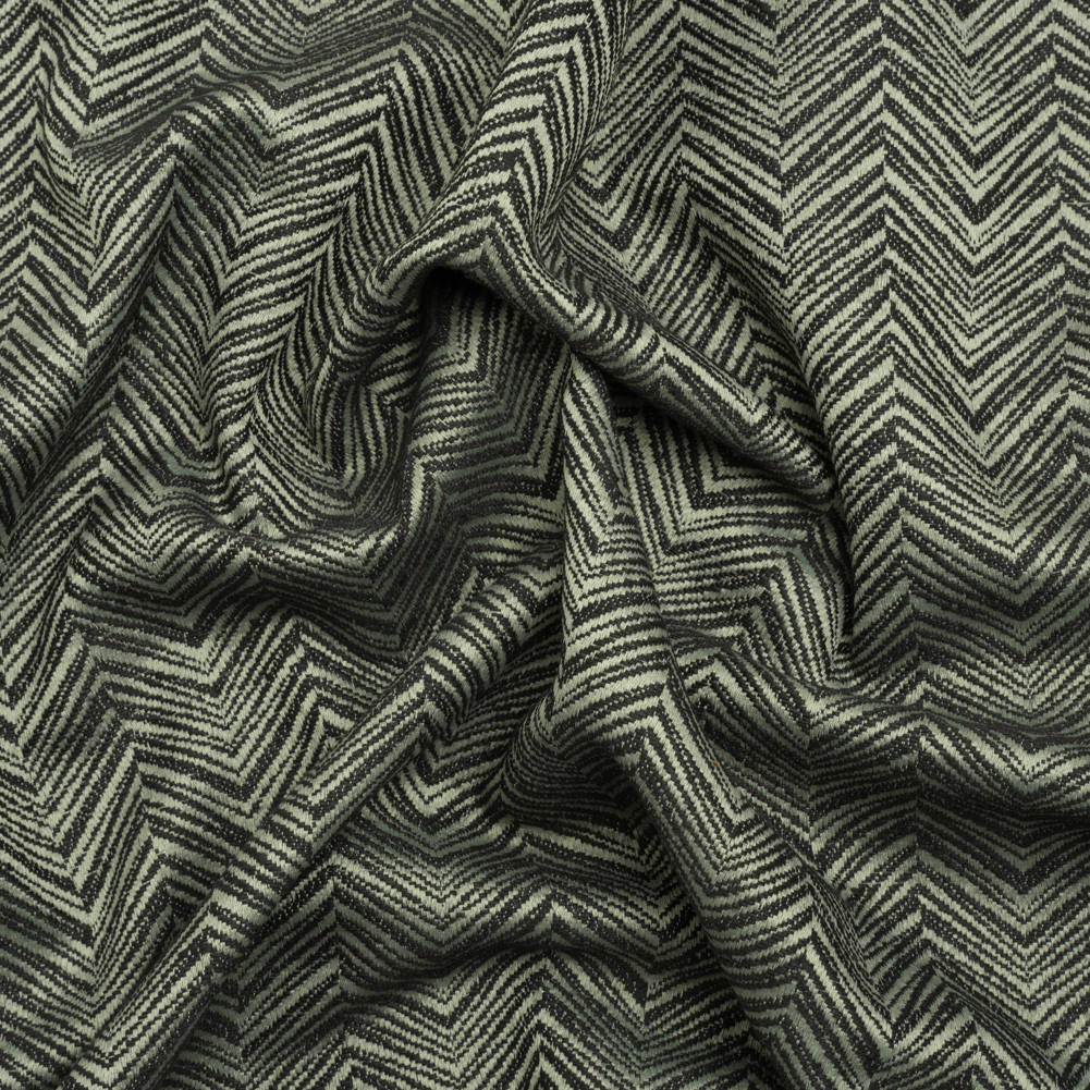 Herringbone Chevrons Recycled Polyester and Cotton Drapery Jacquard – Eucalyptus – British Imported Herringbone Chevrons Recycled Polyester and Cotton Drapery Jacquard – Eucalyptus – British Imported