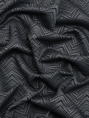 Herringbone Chevrons Recycled Polyester and Cotton Drapery Jacquard – Ink – British Imported Herringbone Chevrons Recycled Polyester and Cotton Drapery Jacquard – Ink – British Imported