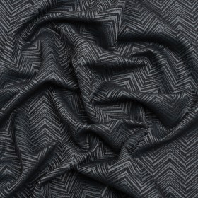 Herringbone Chevrons Recycled Polyester and Cotton Drapery Jacquard – Ink – British Imported Herringbone Chevrons Recycled Polyester and Cotton Drapery Jacquard – Ink – British Imported