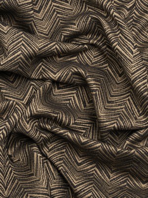 Herringbone Chevrons Recycled Polyester and Cotton Drapery Jacquard – Noir – British Imported Herringbone Chevrons Recycled Polyester and Cotton Drapery Jacquard – Noir – British Imported
