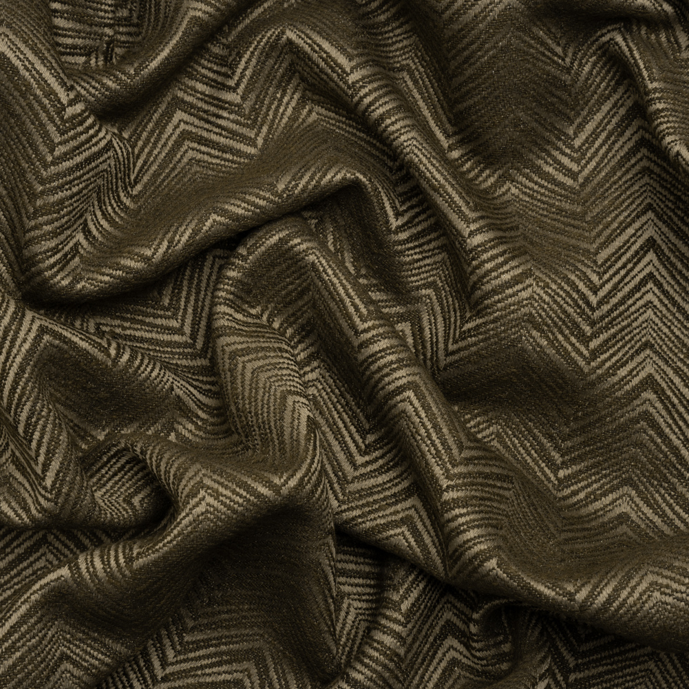 Herringbone Chevrons Recycled Polyester and Cotton Drapery Jacquard – Olive – British Imported Herringbone Chevrons Recycled Polyester and Cotton Drapery Jacquard – Olive – British Imported
