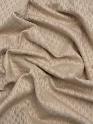 Honeycomb Stripes Recycled Polyester and Cotton Drapery Jacquard – Flax – British Imported Honeycomb Stripes Recycled Polyester and Cotton Drapery Jacquard – Flax – British Imported