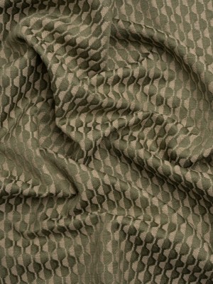 Honeycomb Stripes Recycled Polyester and Cotton Drapery Jacquard – Ivy – British Imported Honeycomb Stripes Recycled Polyester and Cotton Drapery Jacquard – Ivy – British Imported