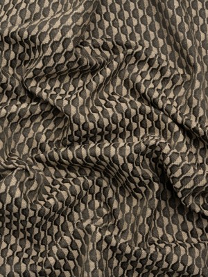 Honeycomb Stripes Recycled Polyester and Cotton Drapery Jacquard – Noir – British Imported Honeycomb Stripes Recycled Polyester and Cotton Drapery Jacquard – Noir – British Imported