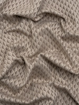 Honeycomb Stripes Recycled Polyester and Cotton Drapery Jacquard – Porcini – British Imported Honeycomb Stripes Recycled Polyester and Cotton Drapery Jacquard – Porcini – British Imported
