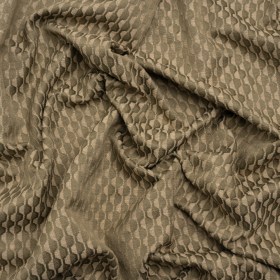 Honeycomb Stripes Recycled Polyester and Cotton Drapery Jacquard – Taupe – British Imported Honeycomb Stripes Recycled Polyester and Cotton Drapery Jacquard – Taupe – British Imported