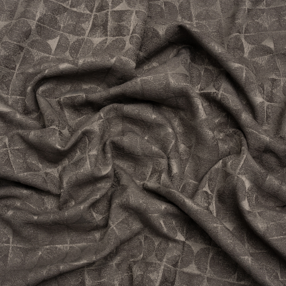 Circles and Slices Recycled Polyester and Cotton Drapery Jacquard – Flint – British Imported Circles and Slices Recycled Polyester and Cotton Drapery Jacquard – Flint – British Imported