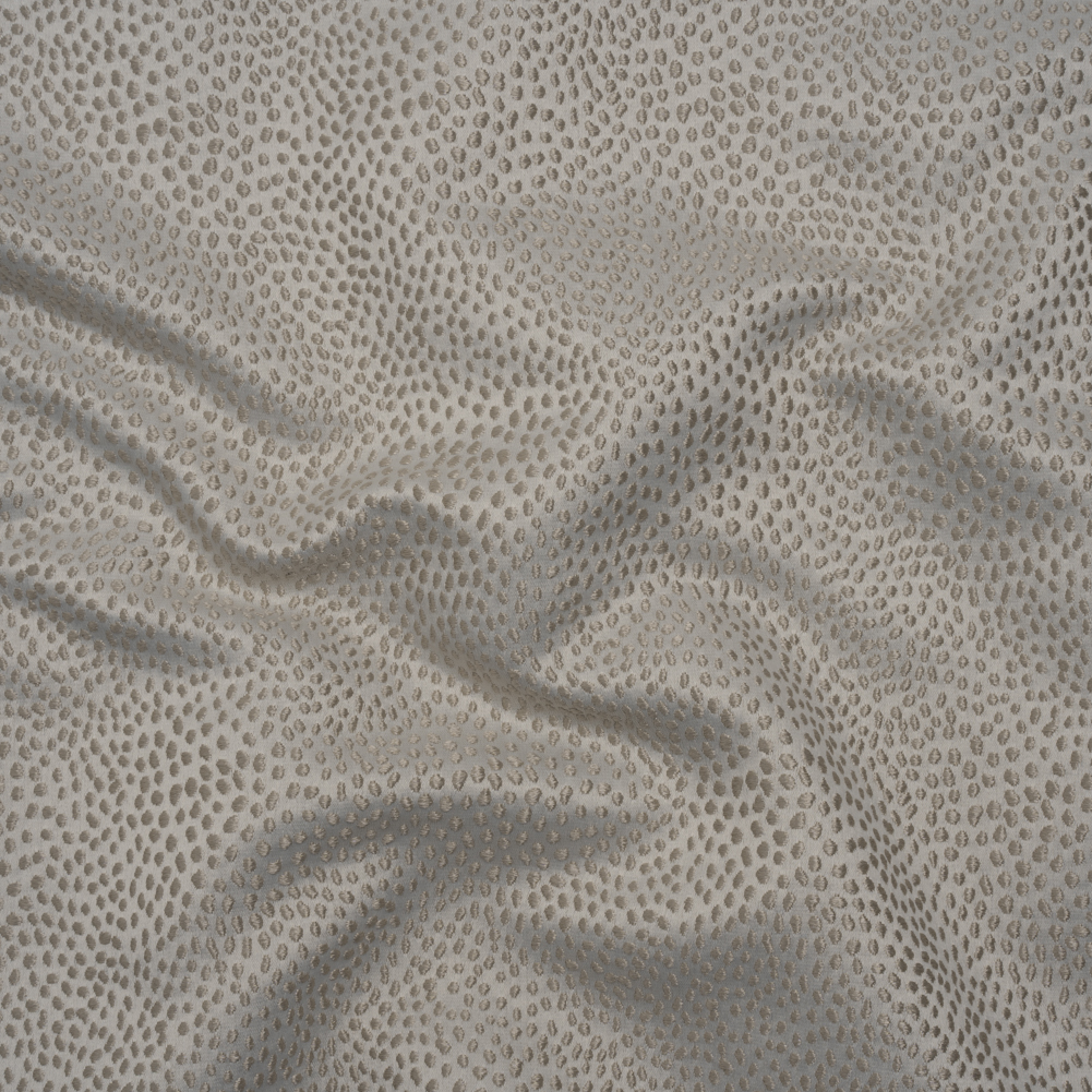 Recycled Polyester Jacquard – Dove Little All-Over Spots – British Imported Recycled Polyester Jacquard – Dove Little All-Over Spots – British Imported