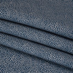 Recycled Polyester Jacquard – Indigo Little All-Over Spots – British Imported Recycled Polyester Jacquard – Indigo Little All-Over Spots – British Imported