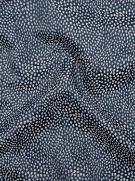 Recycled Polyester Jacquard – Indigo Little All-Over Spots – British Imported Recycled Polyester Jacquard – Indigo Little All-Over Spots – British Imported