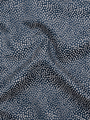 Recycled Polyester Jacquard – Indigo Little All-Over Spots – British Imported Recycled Polyester Jacquard – Indigo Little All-Over Spots – British Imported