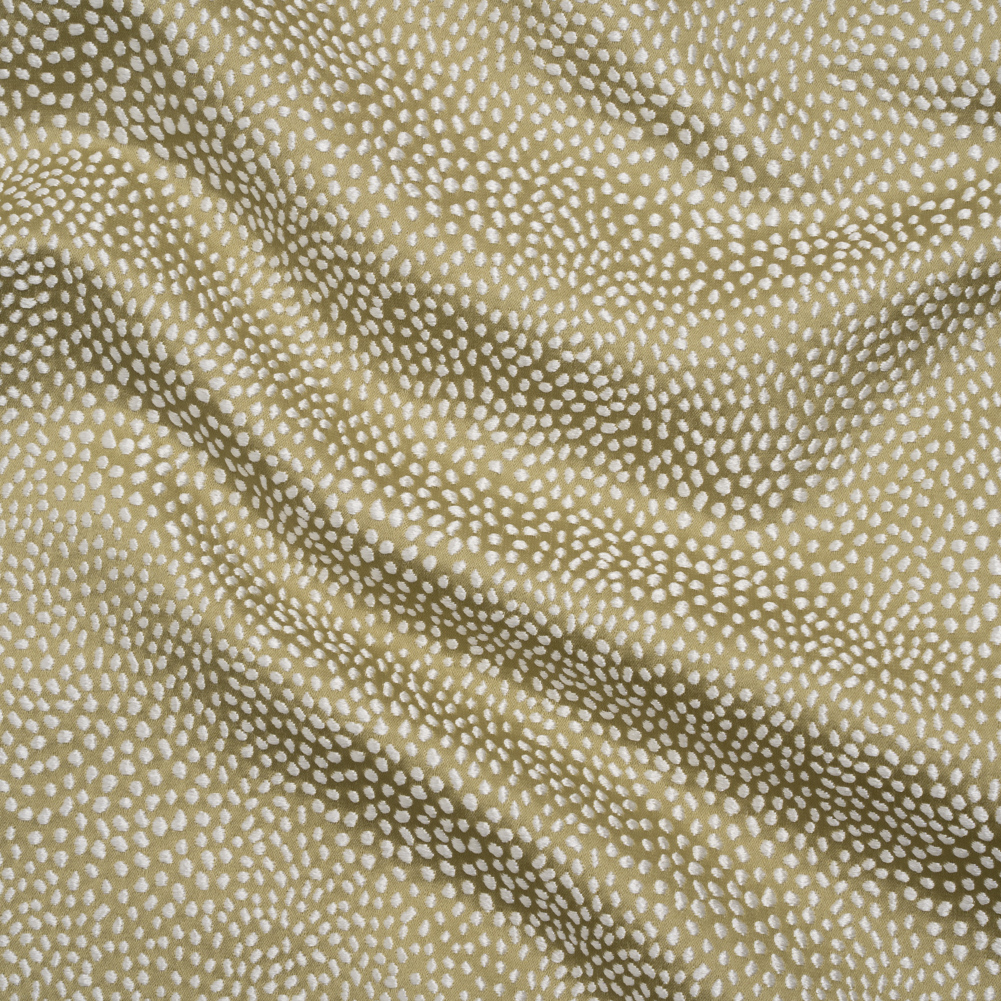 Recycled Polyester Jacquard – Pistachio Little All-Over Spots – British Imported Recycled Polyester Jacquard – Pistachio Little All-Over Spots – British Imported