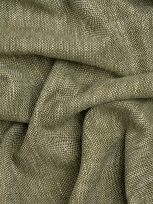 Linen Look Recycled Polyester and Cotton Woven – Moss – British Imported Linen Look Recycled Polyester and Cotton Woven – Moss – British Imported