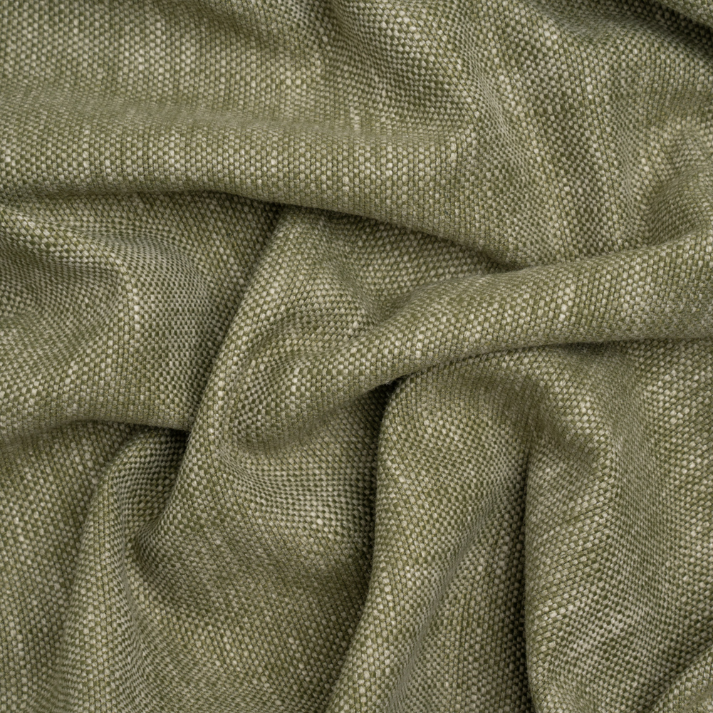 Linen Look Recycled Polyester and Cotton Woven – Moss – British Imported Linen Look Recycled Polyester and Cotton Woven – Moss – British Imported