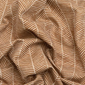 Brushed Cotton and Linen Canvas – Spice Painterly Herringbone – British Imported Brushed Cotton and Linen Canvas – Spice Painterly Herringbone – British Imported