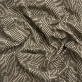 Brushed Cotton and Linen Canvas – Truffle Painterly Herringbone – British Imported Brushed Cotton and Linen Canvas – Truffle Painterly Herringbone – British Imported