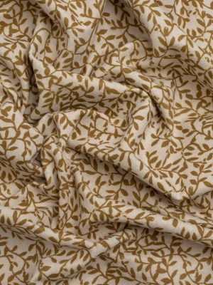 Brushed Cotton and Linen Canvas – Cider Little Vines – British Imported Brushed Cotton and Linen Canvas – Cider Little Vines – British Imported
