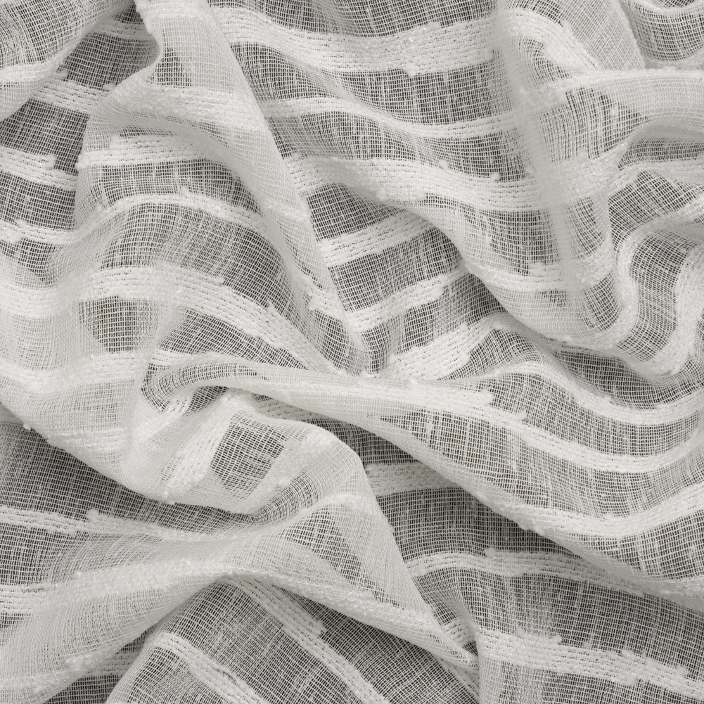 Boucle Striped Drapery Sheer Fabric 118″ – Chalk – British Imported Boucle Striped Drapery Sheer Fabric 118″ – Chalk – British Imported