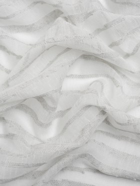 Boucle Striped Drapery Sheer Fabric 118″ – Silver – British Imported Boucle Striped Drapery Sheer Fabric 118″ – Silver – British Imported