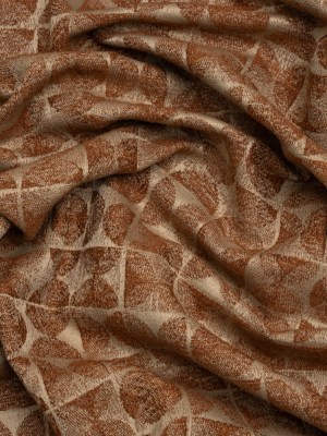 Circles and Slices Recycled Polyester and Cotton Drapery Jacquard – Ginger – British Imported Circles and Slices Recycled Polyester and Cotton Drapery Jacquard – Ginger – British Imported