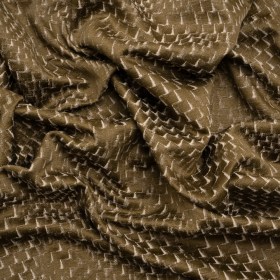 Stairstep Zig Zags Recycled Polyester and Cotton Drapery Jacquard – Brass – British Imported Stairstep Zig Zags Recycled Polyester and Cotton Drapery Jacquard – Brass – British Imported
