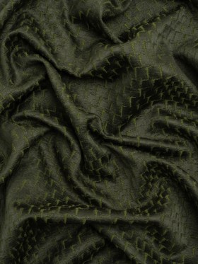 Stairstep Zig Zags Recycled Polyester and Cotton Drapery Jacquard – Emerald – British Imported Stairstep Zig Zags Recycled Polyester and Cotton Drapery Jacquard – Emerald – British Imported